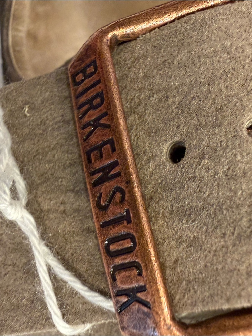 Birkenstock Arizona Genuine Shearling Slide Sandal Taupe Size W-10 M-8 EU 41 NWT - Picture 13 of 13